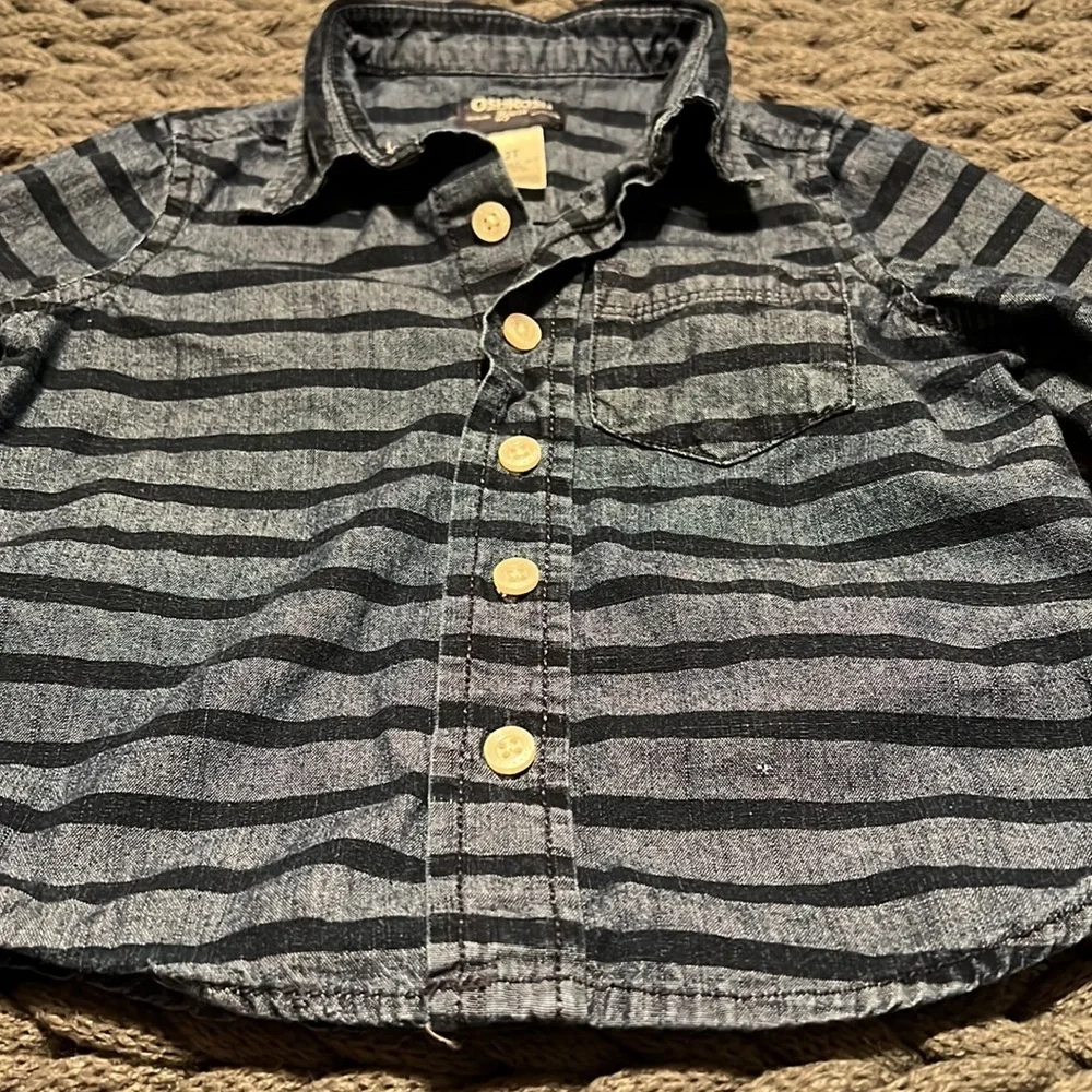 Osh Kosh BGosh Boys Toddler Long Sleeve Button Down 2T